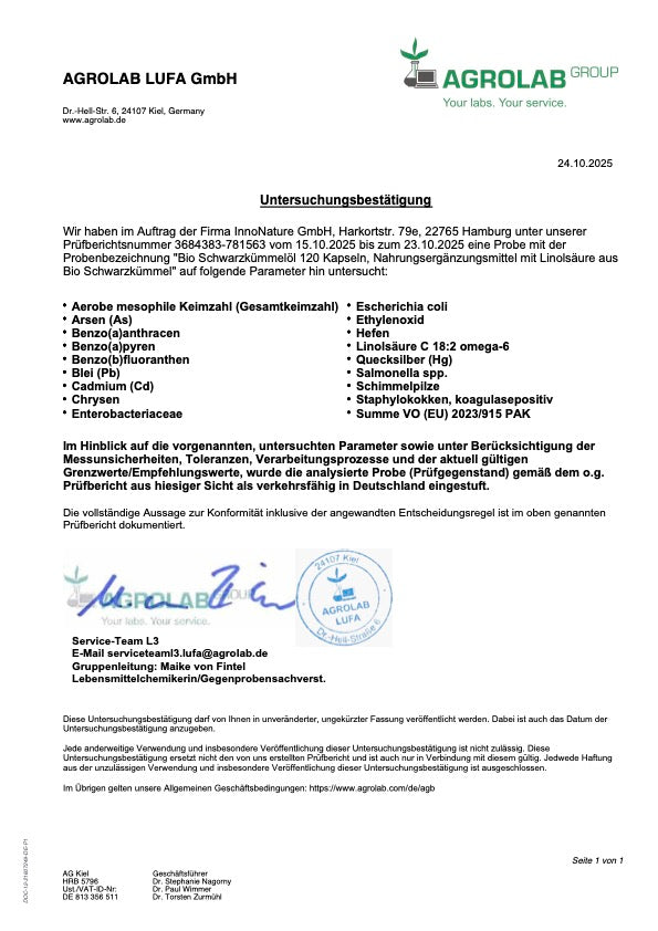 Bio Schwarzkümmelöl Kapseln