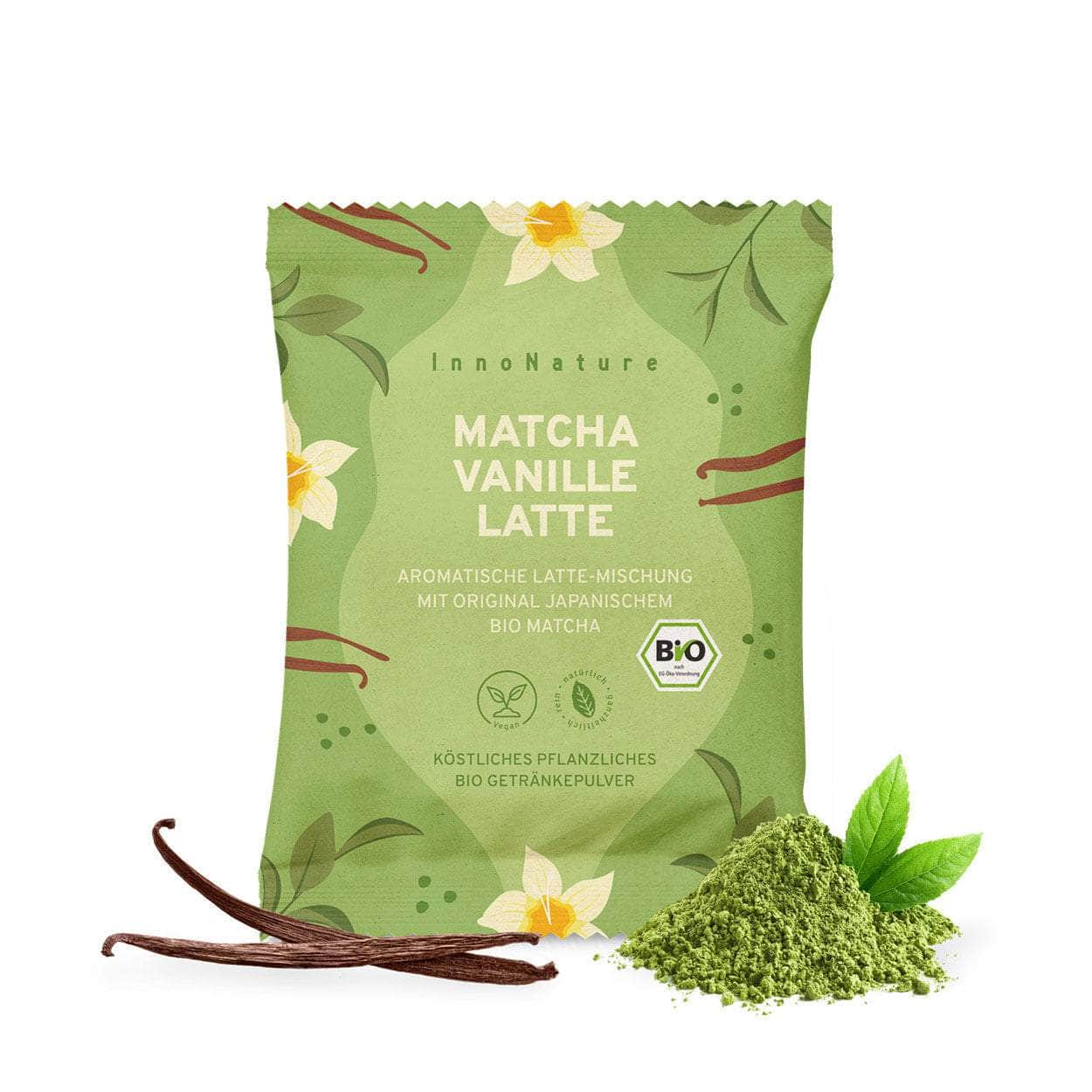 InnoNature Getränkepulver 18g Mini Bio Matcha Vanille Latte