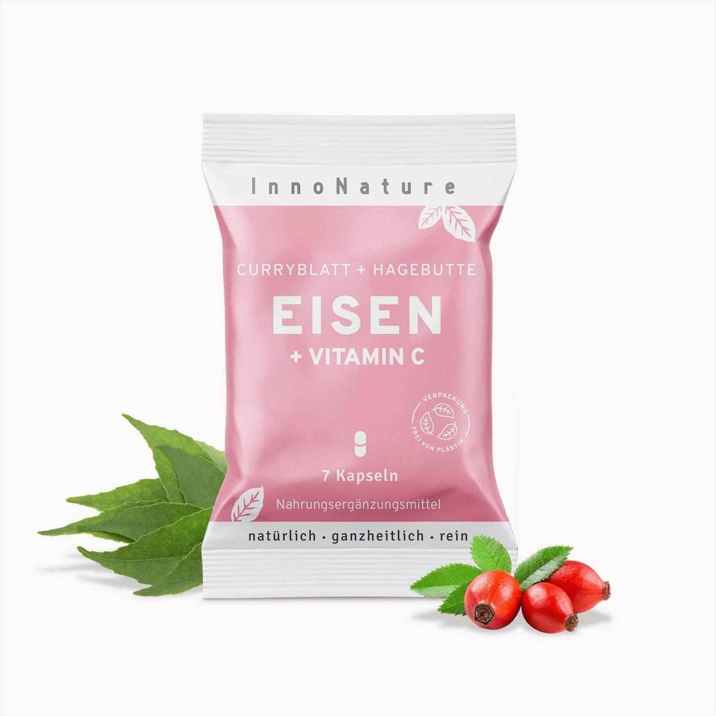 InnoNature Kapseln 1x Wochenvorrat (7 Kapseln) Mini Eisen Kapseln