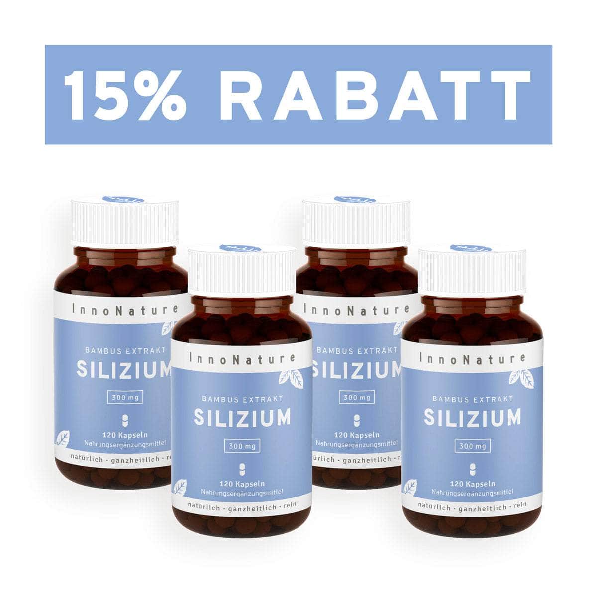 InnoNature Kapseln 4x 120 Kapseln (480 Kapseln) Silizium Kapseln