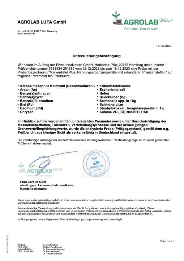 InnoNature Kapseln Mariendistel Plus Kapseln