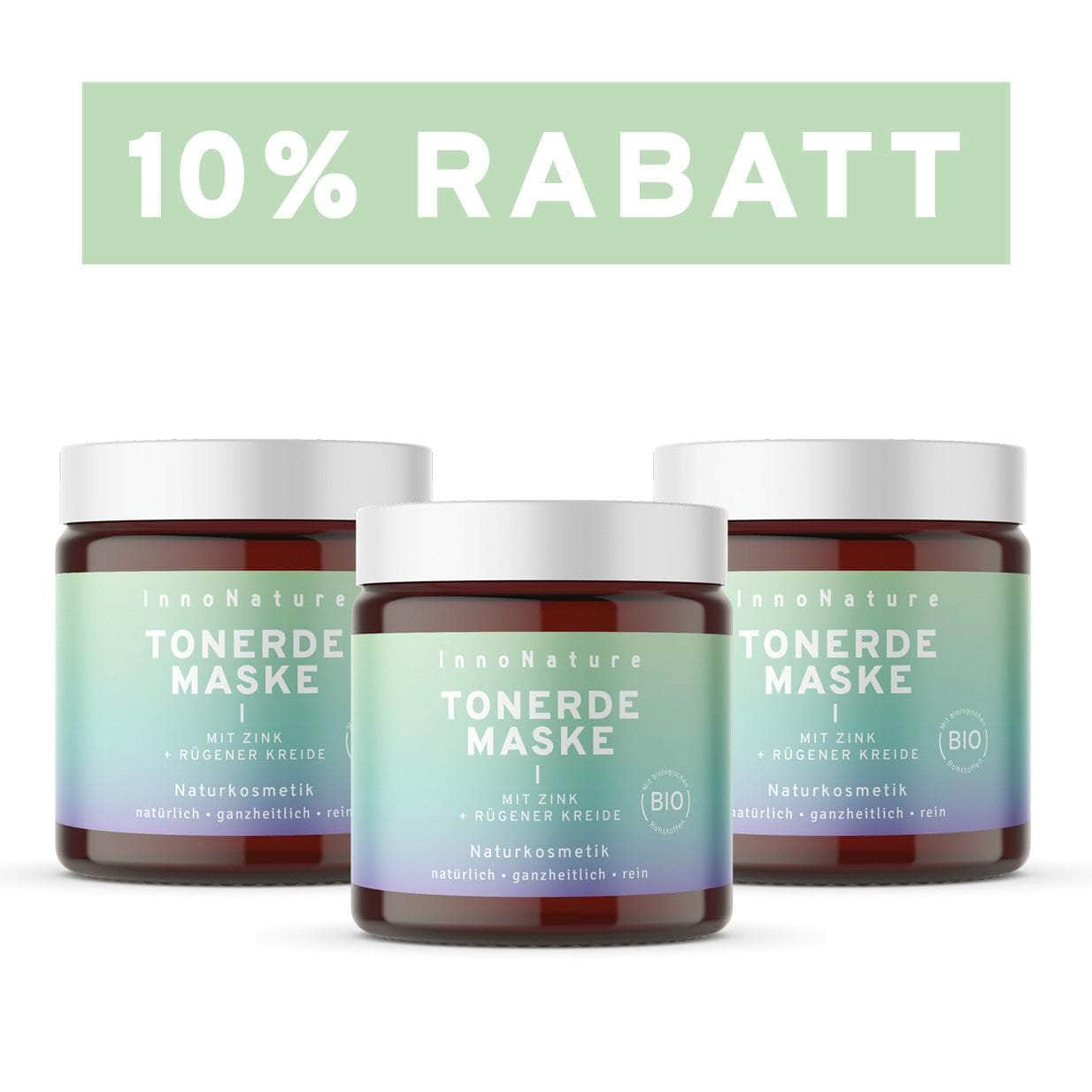 InnoNature Maske 3x60ml Tonerde Maske