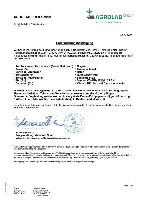 InnoNature Mono NEM 1x50ml Methylcobalamin: Vitamin B12 Tropfen