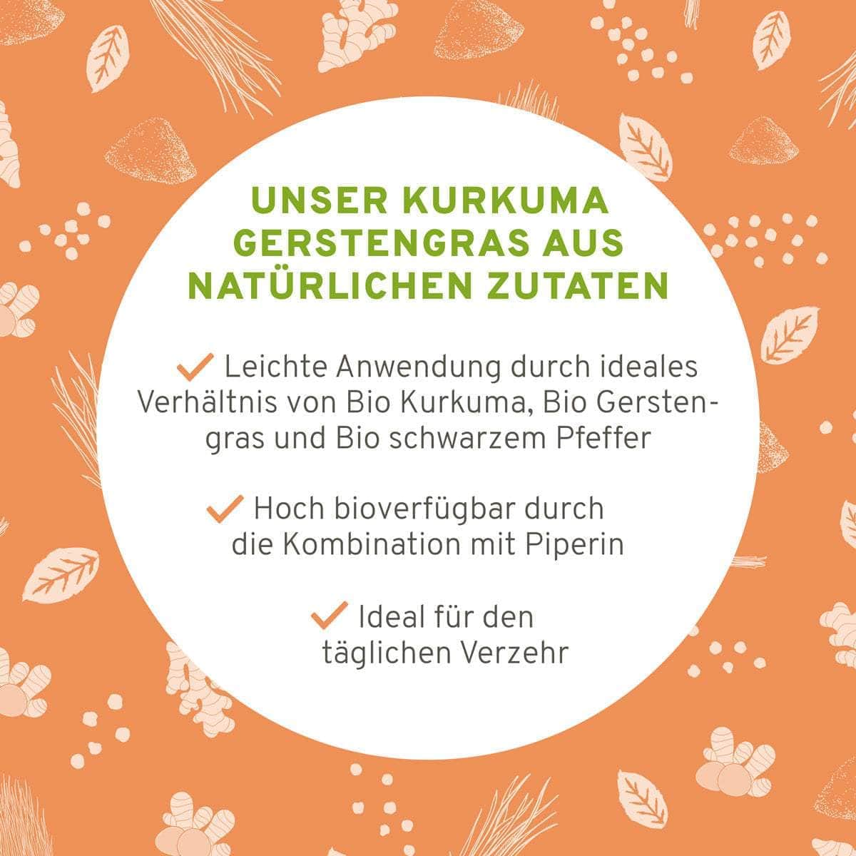 InnoNature Pulver Bio Kurkuma Gerstengras Mix Superfood