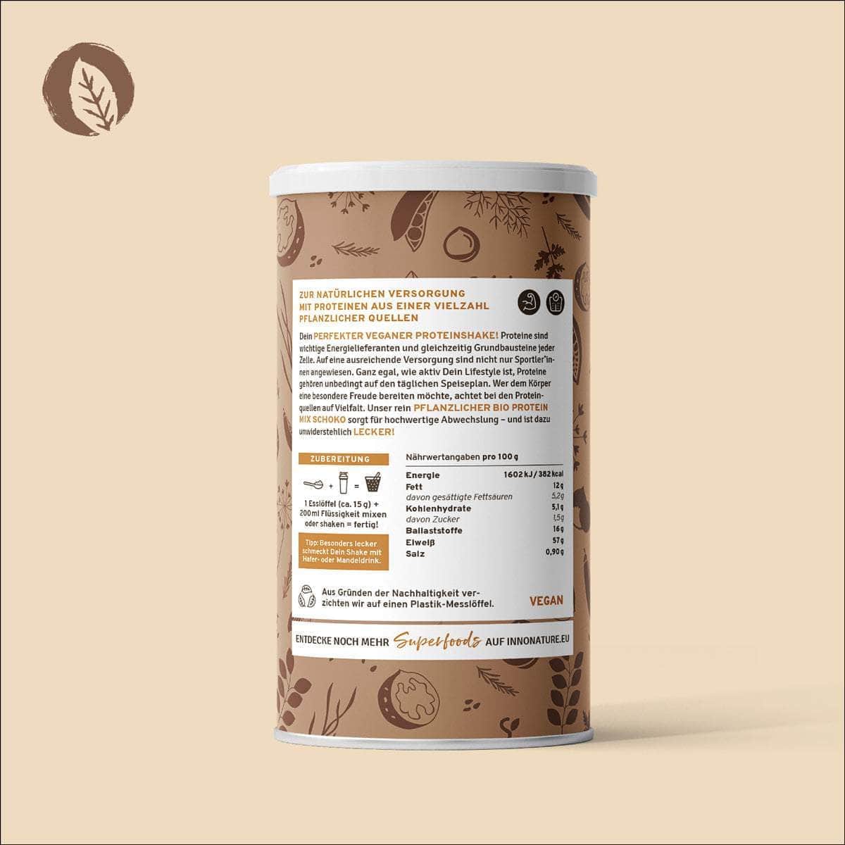 InnoNature Pulver Bio Veganer Protein Mix Schoko