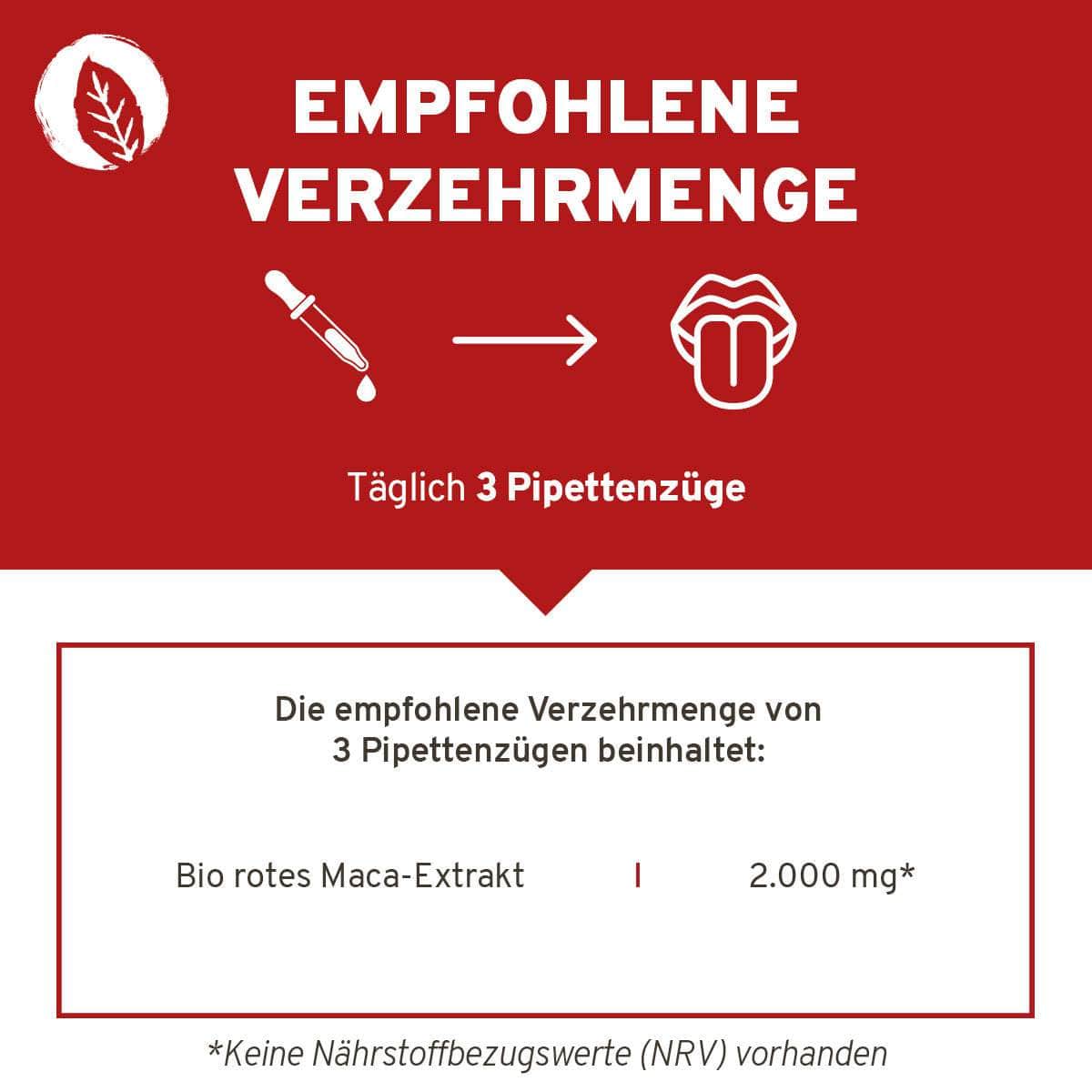 InnoNature Tropfen 1x Monatsvorrat (50ml) Bio rotes Maca-Extrakt Tropfen 50 ml