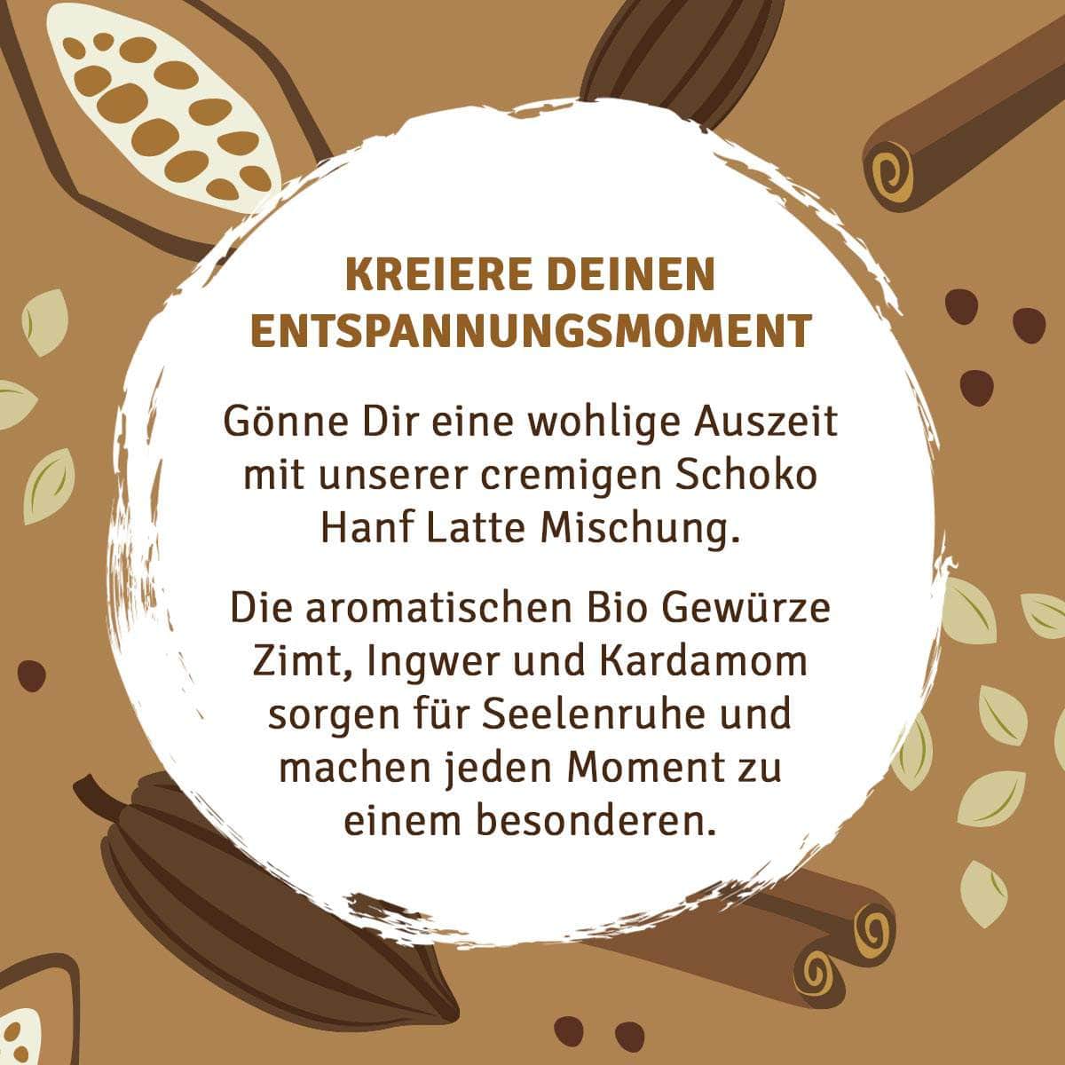 InnoNature Getränkepulver 18g Mini Bio Schoko Hanf Latte
