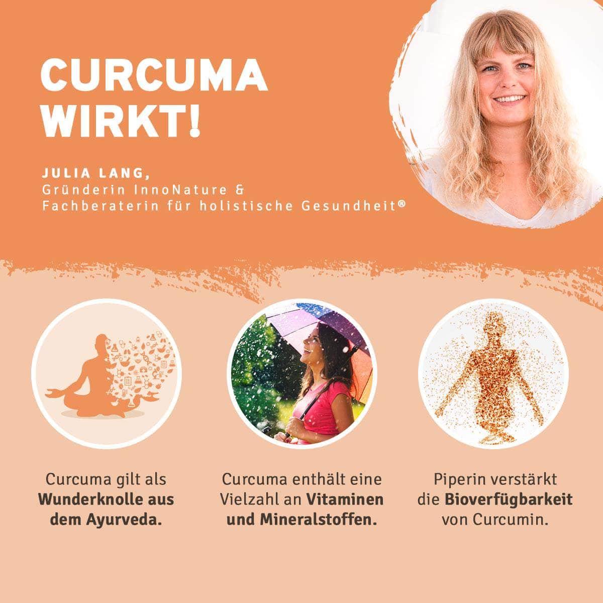 InnoNature Kapseln 1x Wochenvorrat (28 Kapseln) Mini Curcuma Kapseln