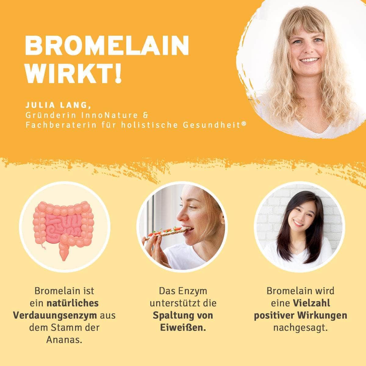 InnoNature Kapseln Bromelain Kapseln: Ananas Enzym