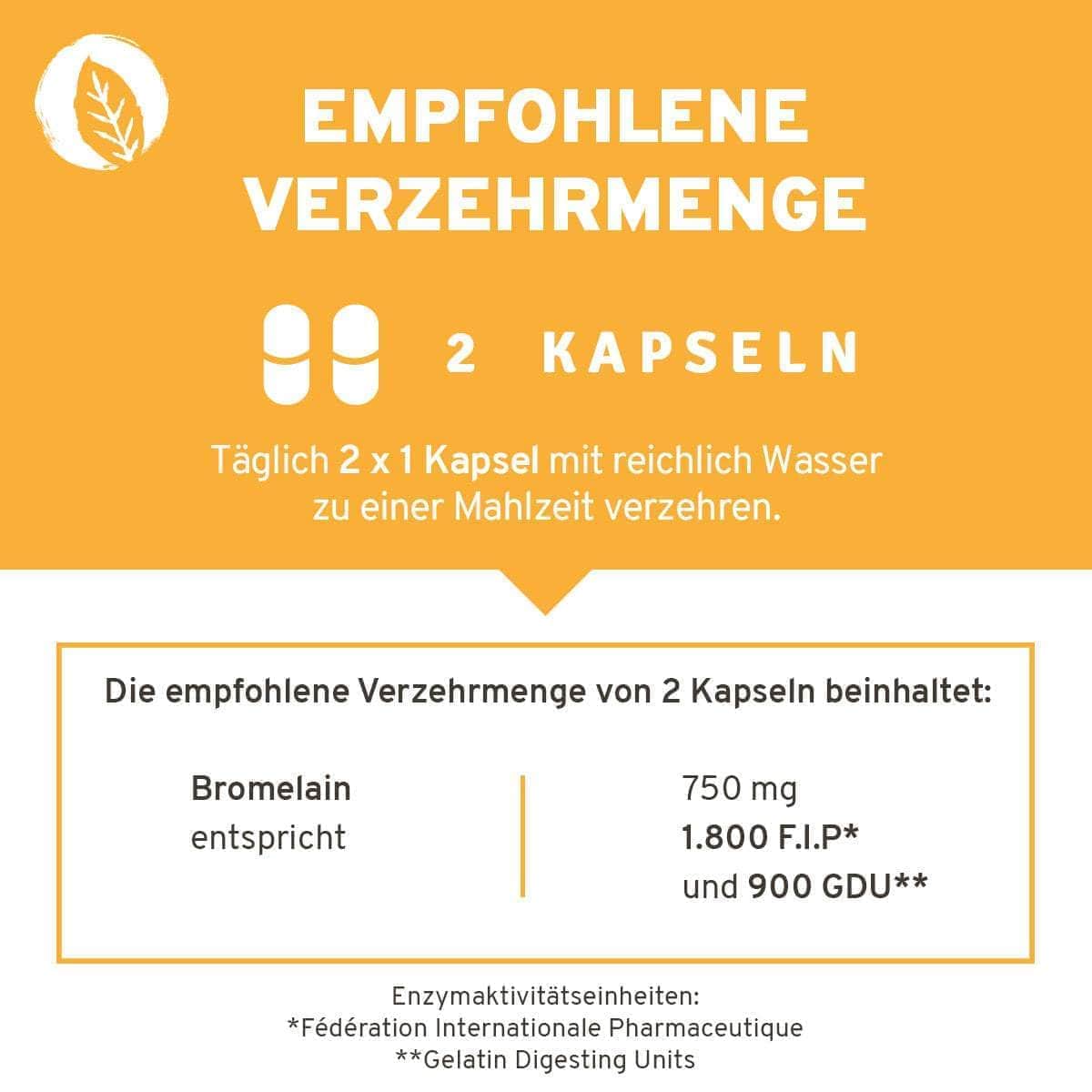 InnoNature Kapseln Bromelain Kapseln: Ananas Enzym