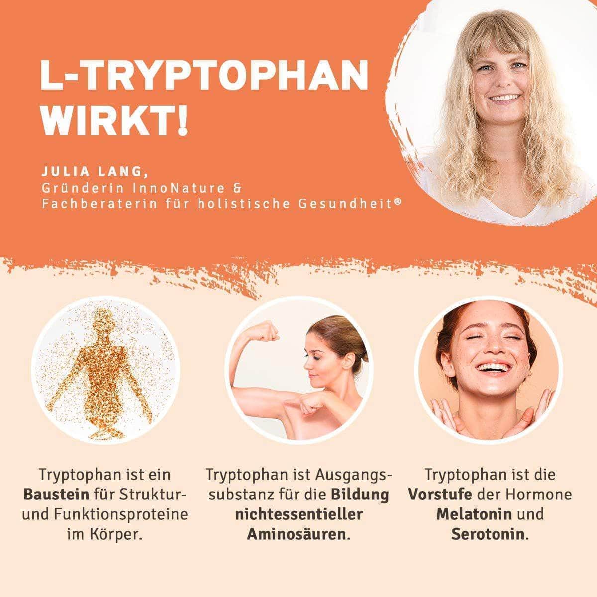 InnoNature Kapseln L-Tryptophan: Aminosäure aus fermentiertem Mais