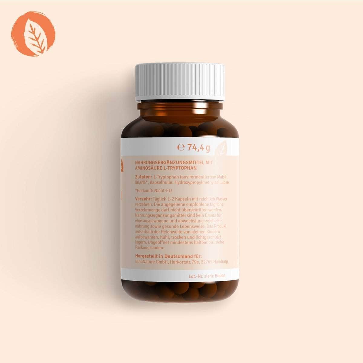 InnoNature Kapseln L-Tryptophan: Aminosäure aus fermentiertem Mais