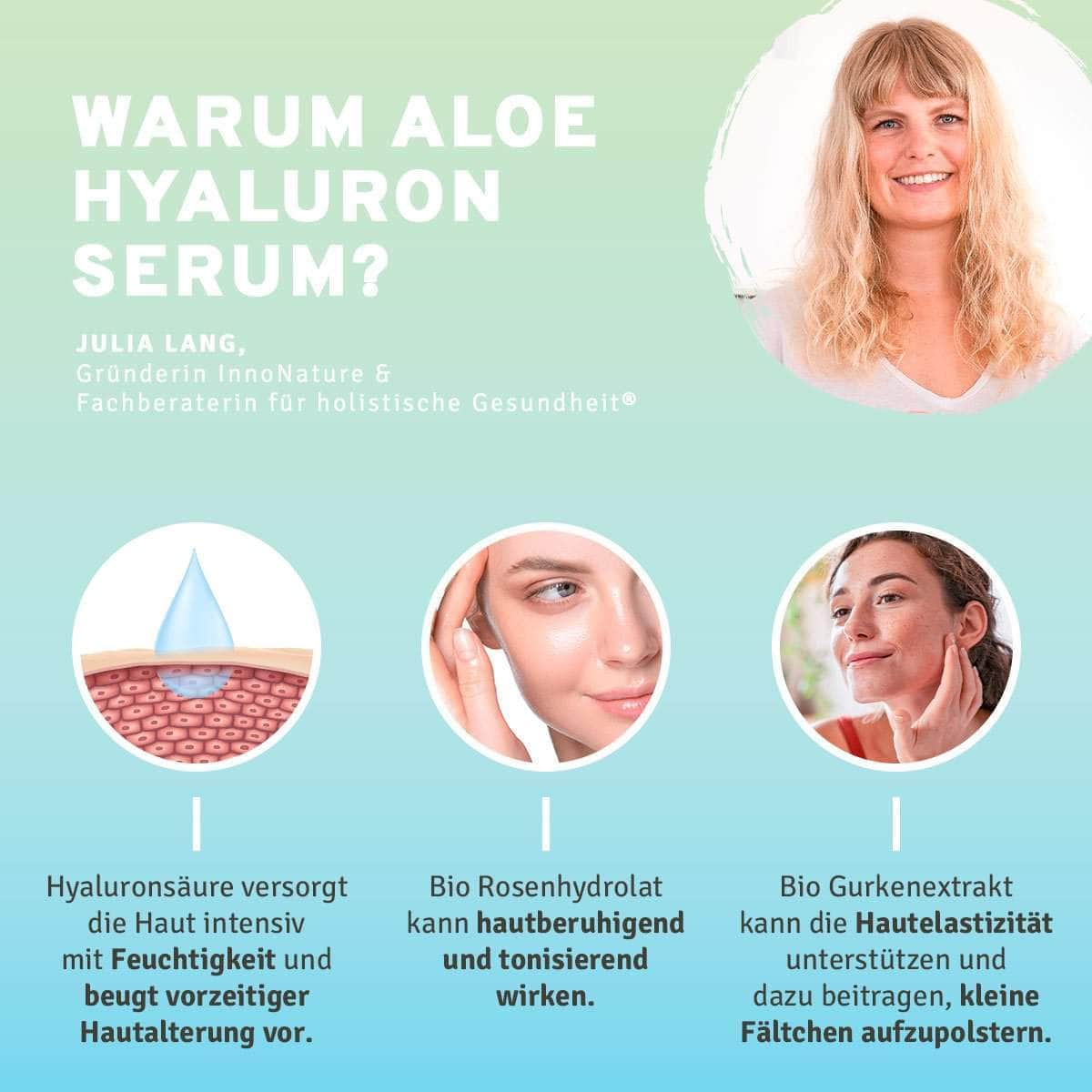 InnoNature Öl 1x Vorteil (1x Aloe Hyaluron Serum, 1x Bakuchiol Serum) Day & Night Seren Set