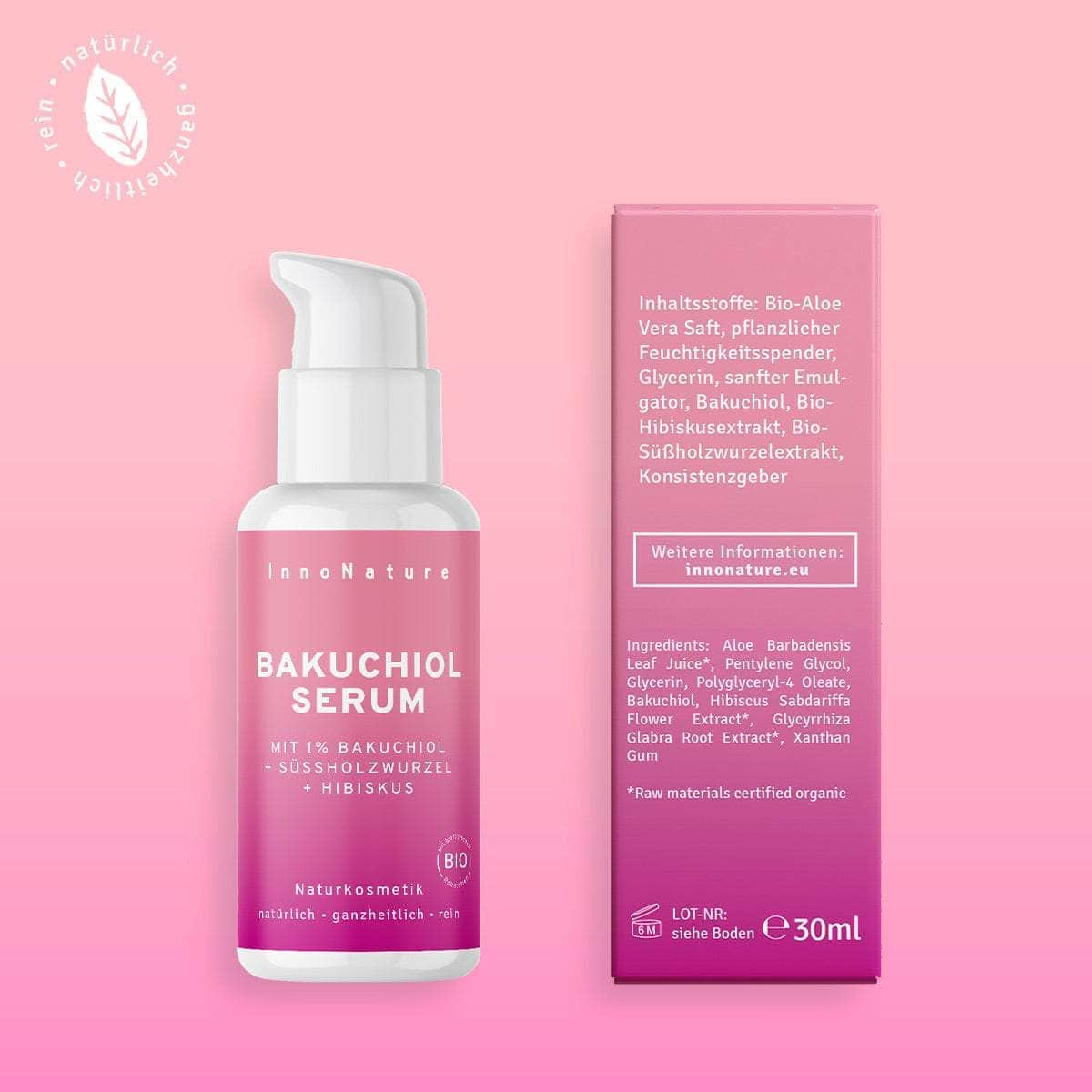 InnoNature Serum Bakuchiol Serum - Pflanzliche Retinol Alternative (Gewinner PETA Award)