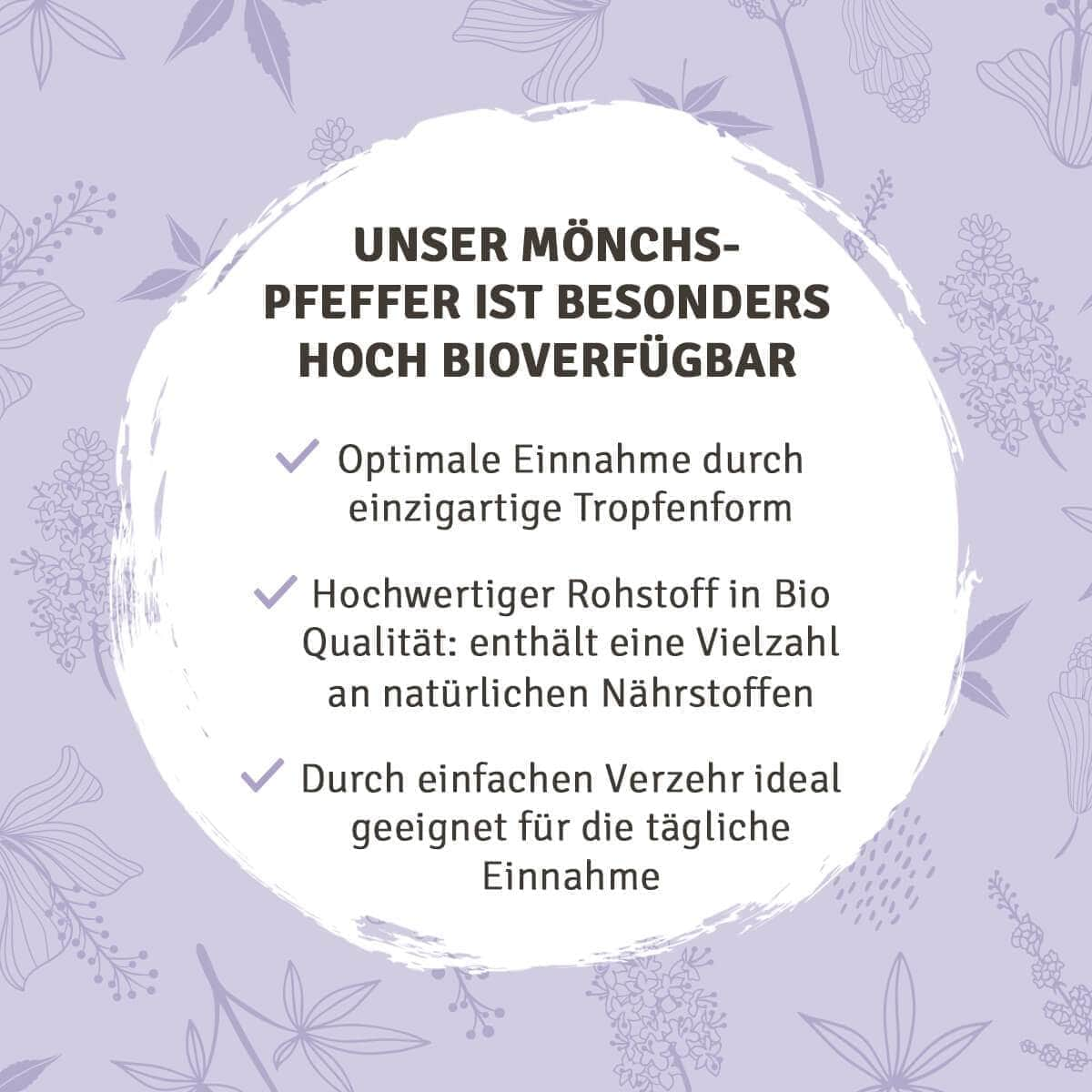 InnoNature Tropfen Bio Mönchspfeffer Extrakt Tropfen