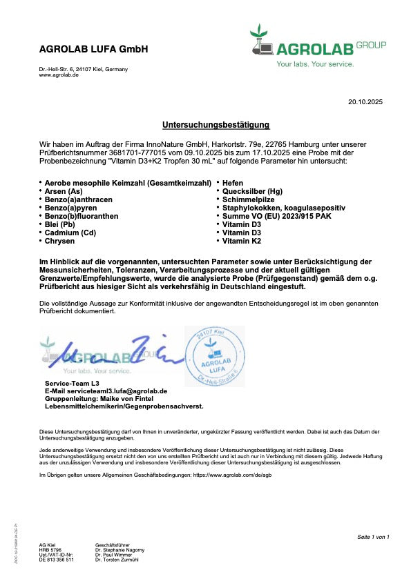 Vitamin D3 + K2 Tropfen
