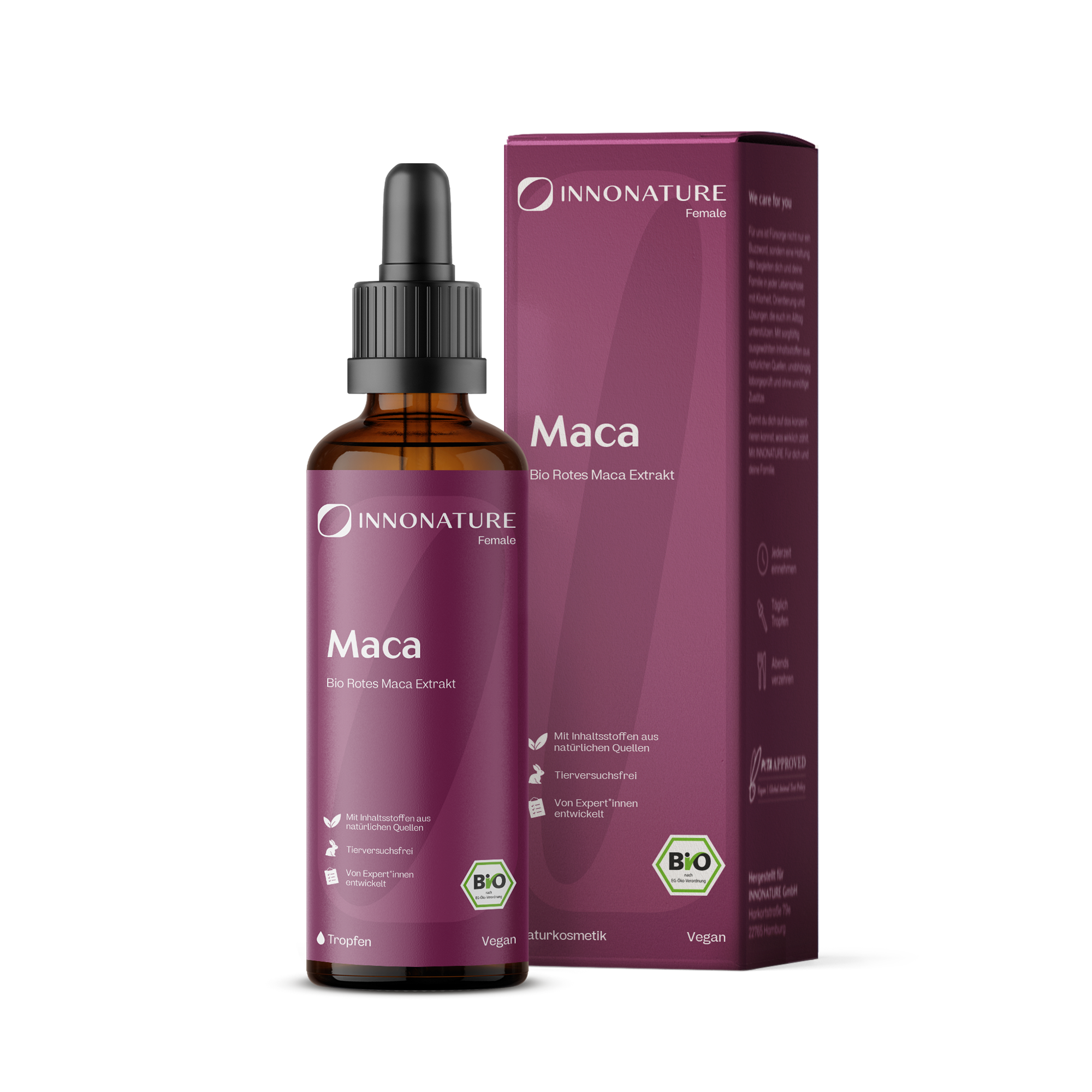 Bio rotes Maca-Extrakt Tropfen 75 ml