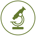 Laborgeprüft: grünes Microskop-Icon