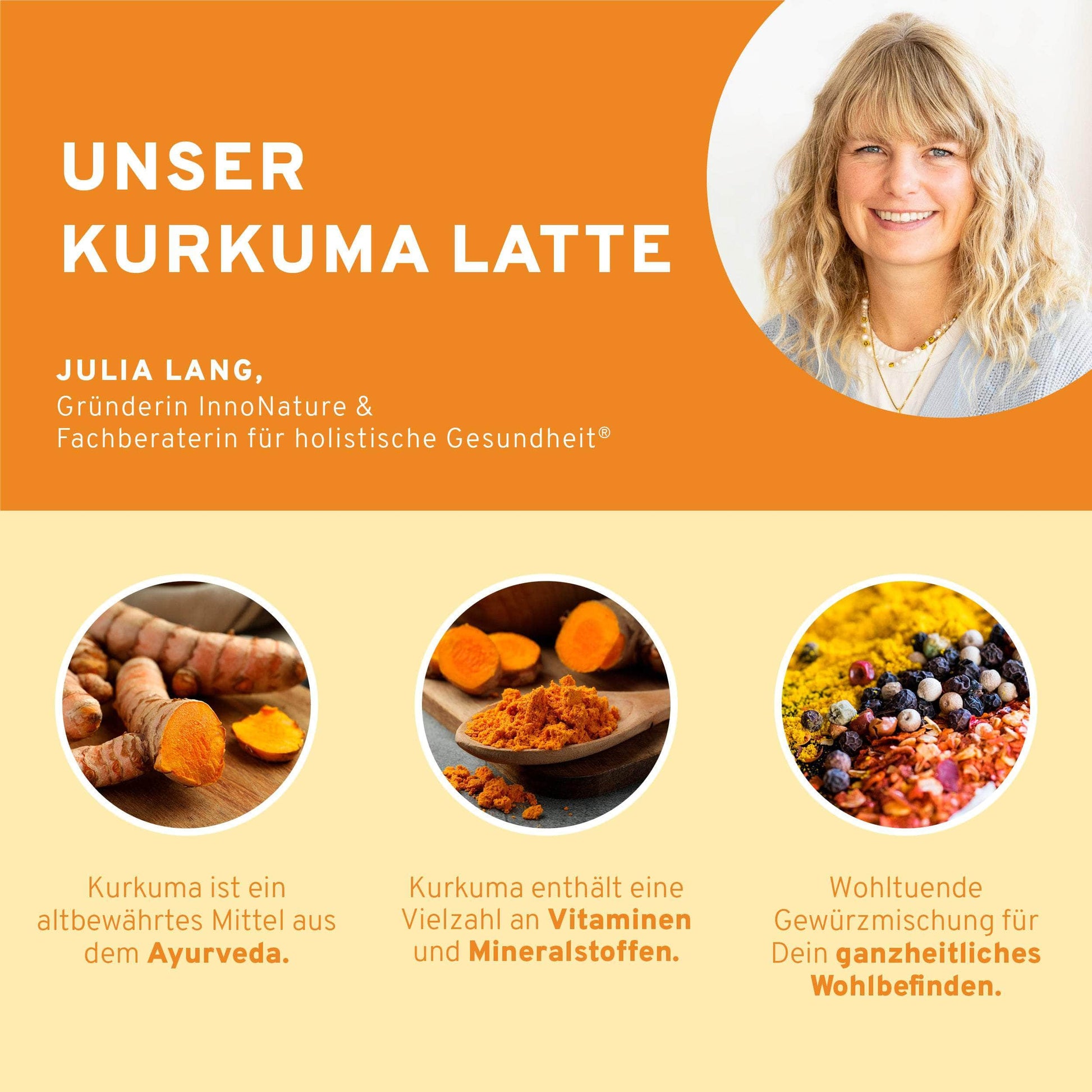 InnoNature Getränkepulver 18g Mini Bio Kurkuma Latte