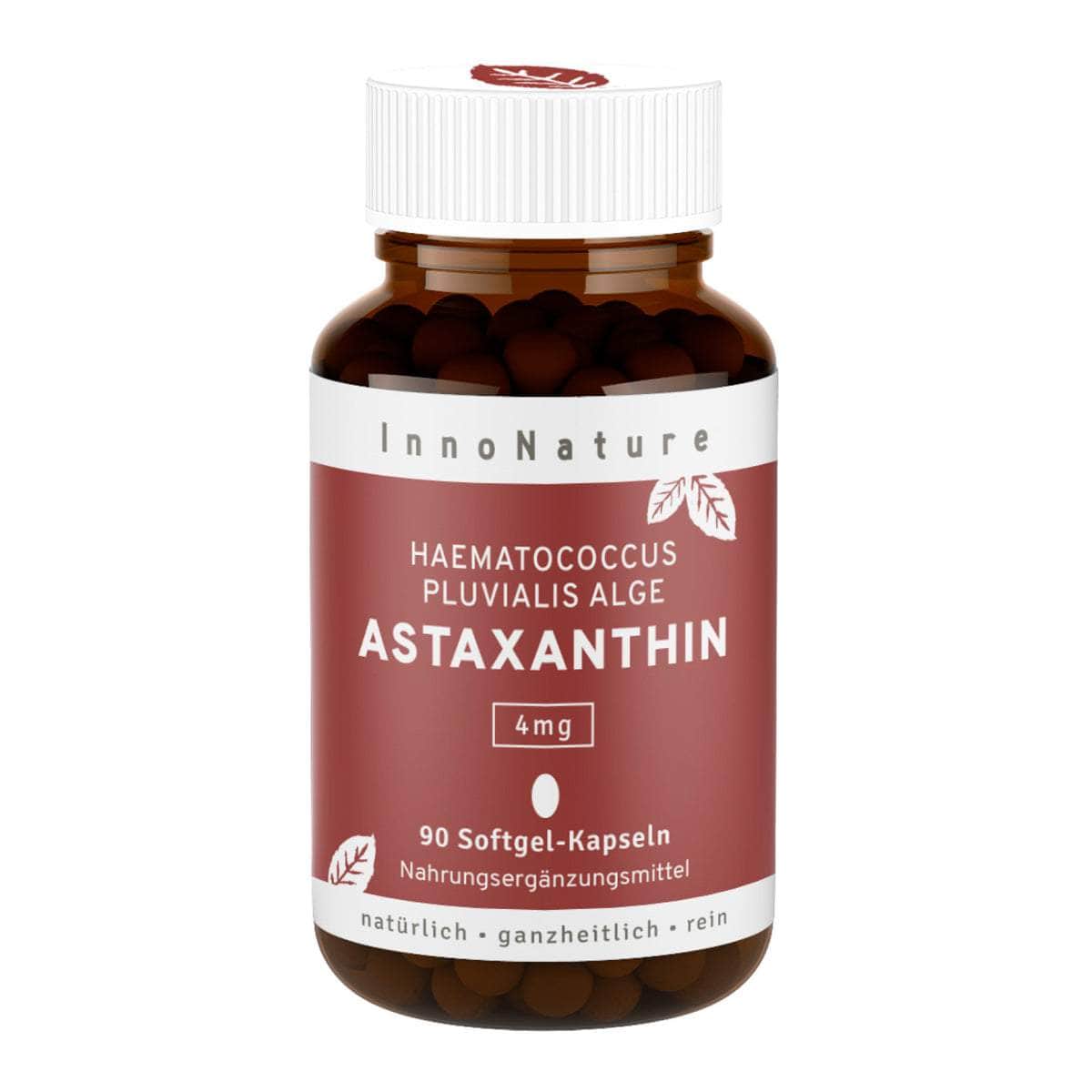 InnoNature Kapseln 1 x Dreimonatsvorrat (90 Softgel-Kapseln) Astaxanthin Kapseln