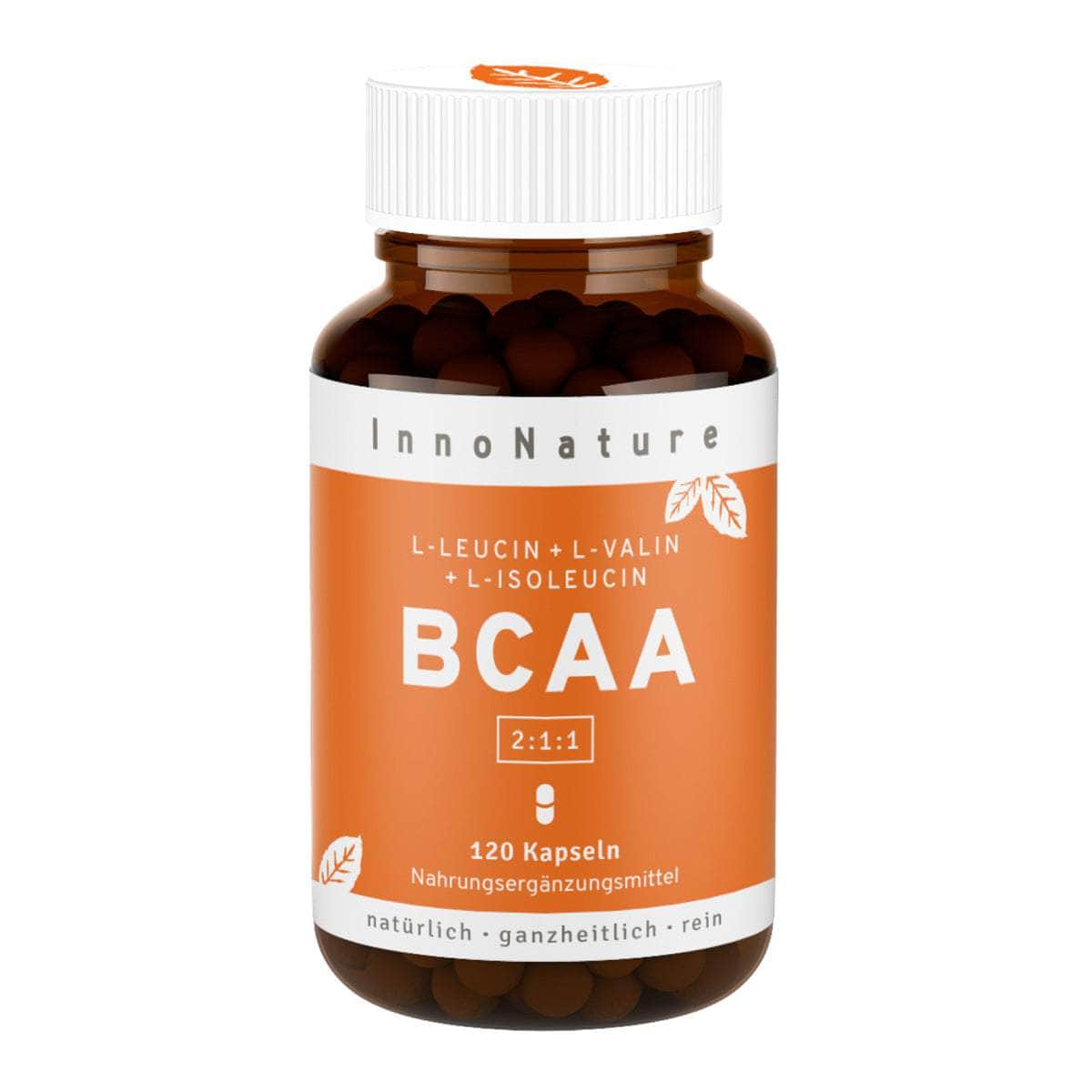 InnoNature Kapseln 1x Monatsvorrat (120 Kapseln) BCAA Kapseln