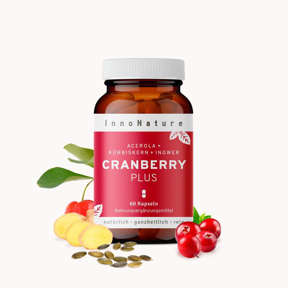 InnoNature Kapseln 1x Monatsvorrat (60 Kapseln) Cranberry Plus Kapseln