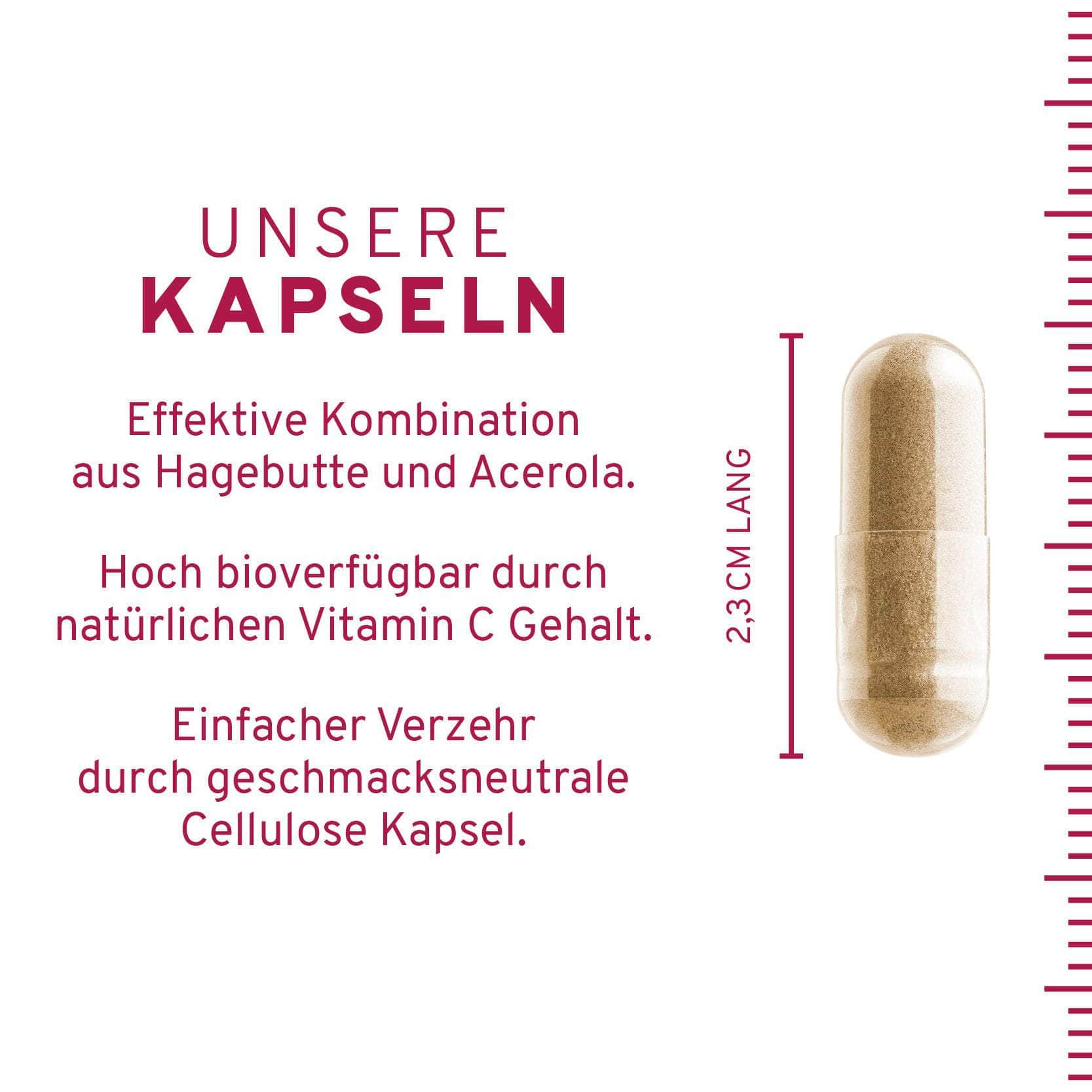 InnoNature Kapseln 1x Zweimonatsvorrat (120 Kapseln) Vitamin C Kapseln