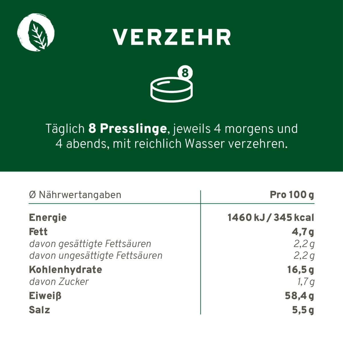 InnoNature Kapseln Bio Spirulina Presslinge