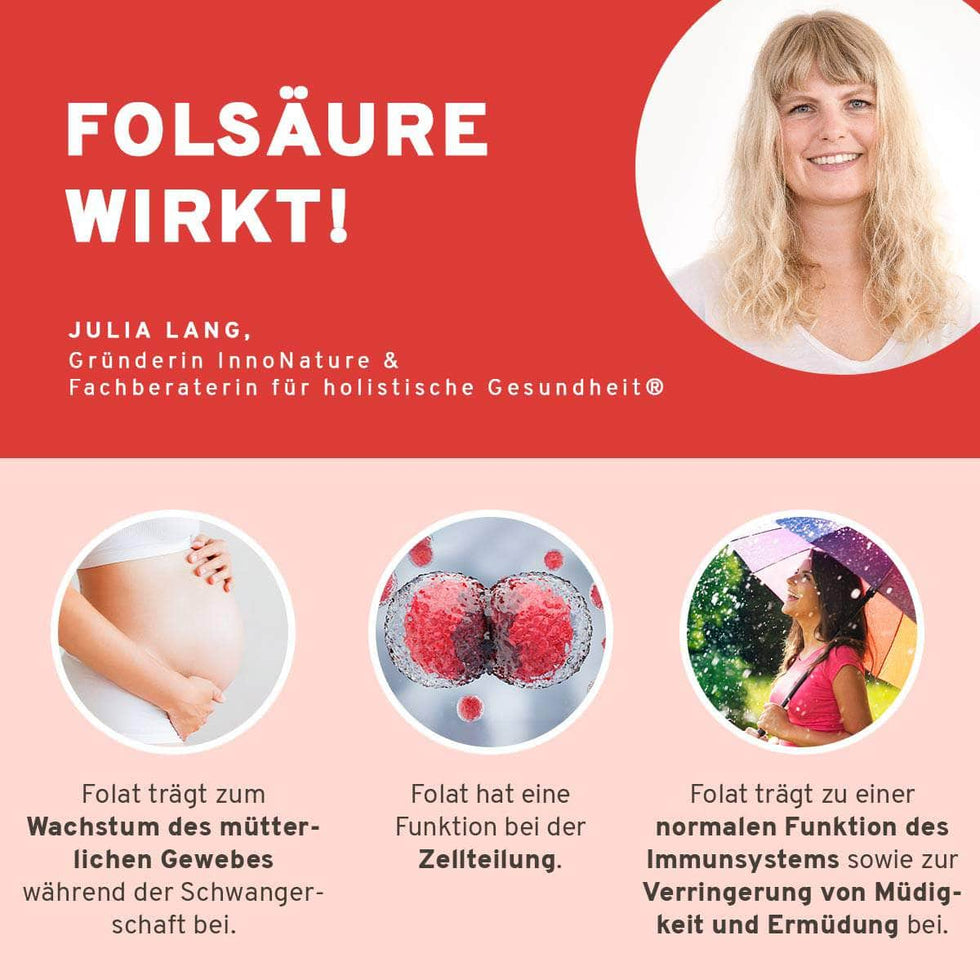 InnoNature Kapseln Folsäure Kapseln: Vitamin B9 aus Zitronenschalen