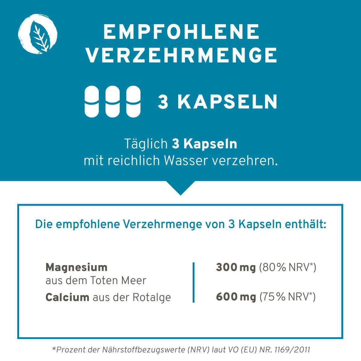 InnoNature Kapseln Magnesium + Calcium Kapseln