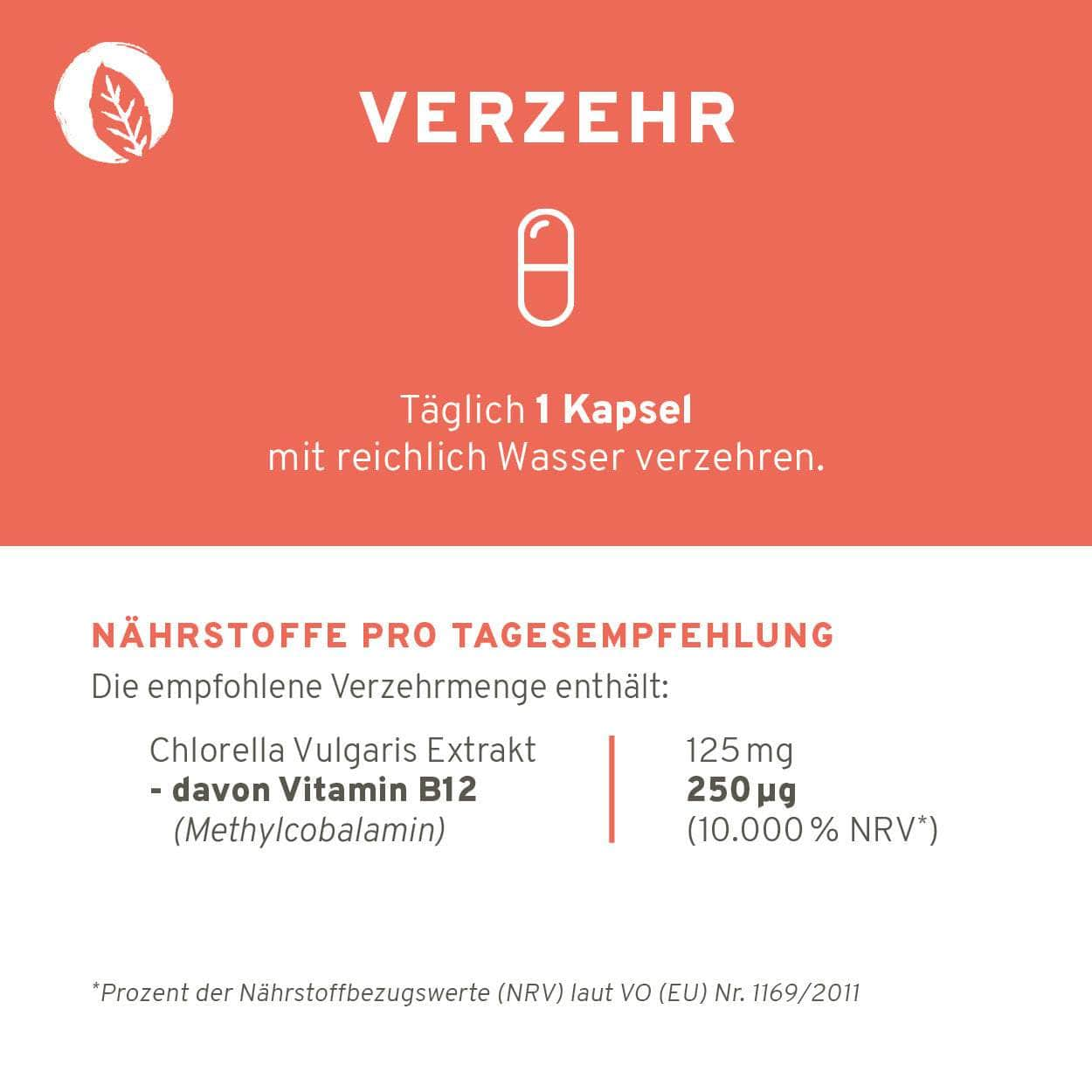 InnoNature Kapseln Vitamin B12 Chlorella 250 µg Kapseln