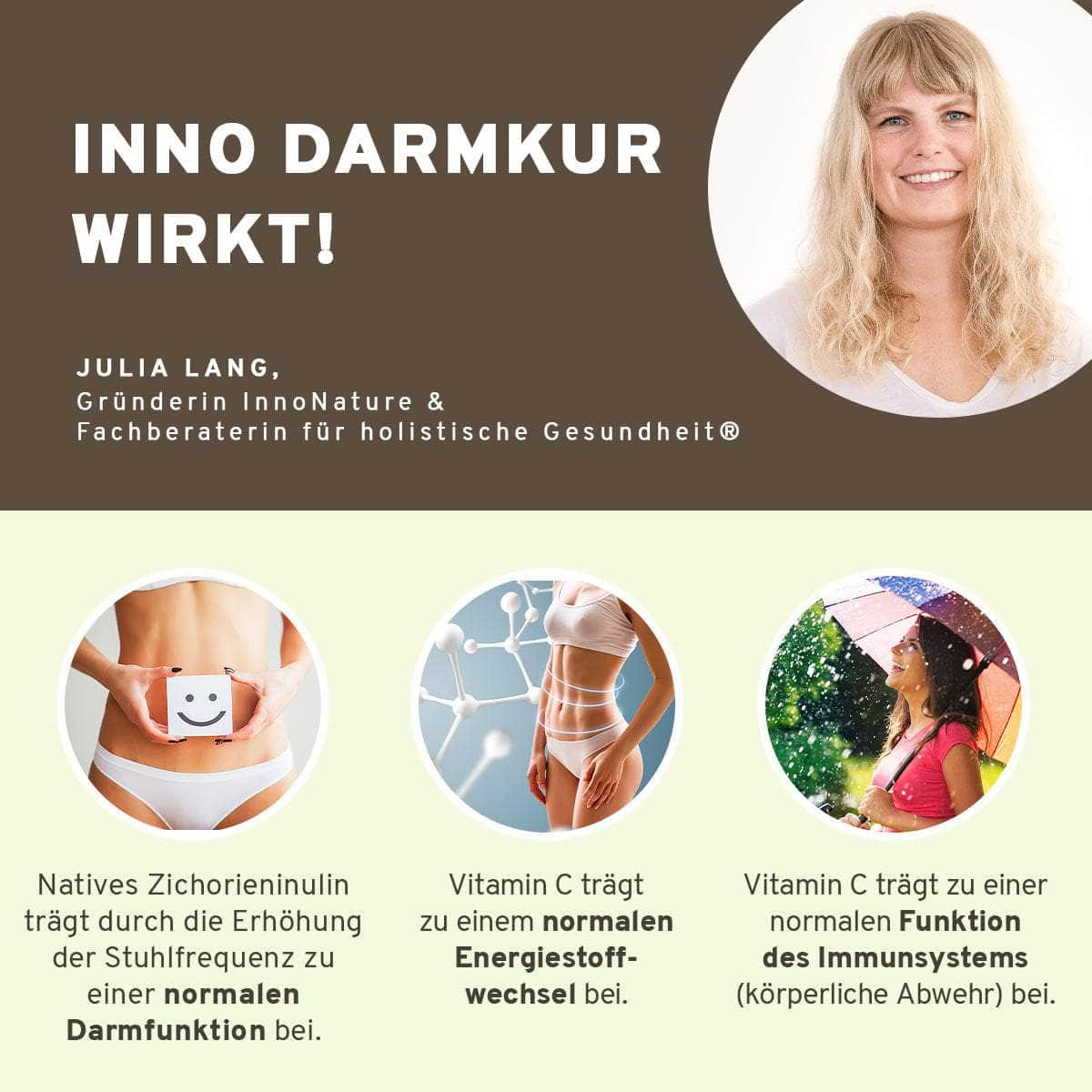 InnoNature Pakete 1x Inno Darmkur, 1x Mikrobiom Flora, 1x Flohsamenschalen Plus Darmkur-Starter-Paket