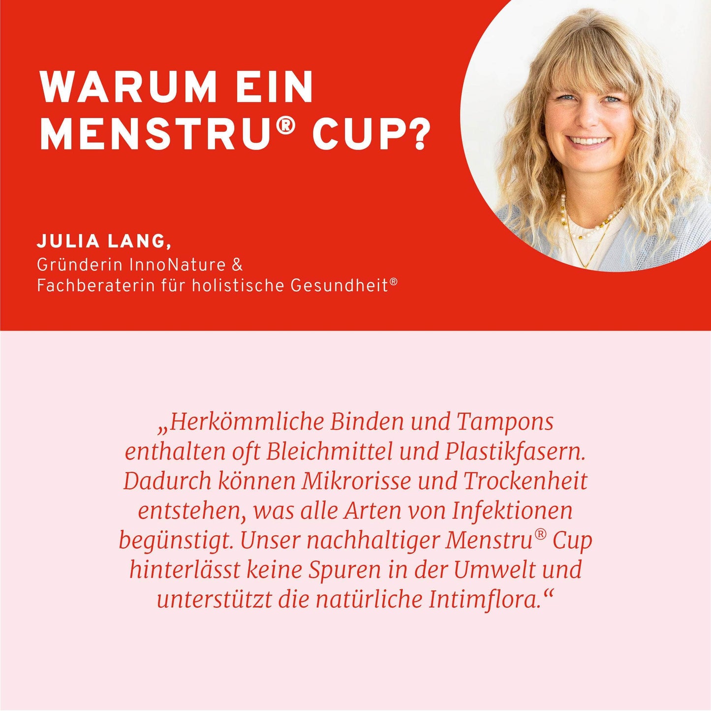 InnoNature Pflege Monatshygiene: Menstru® Cup (Menstruationstasse)