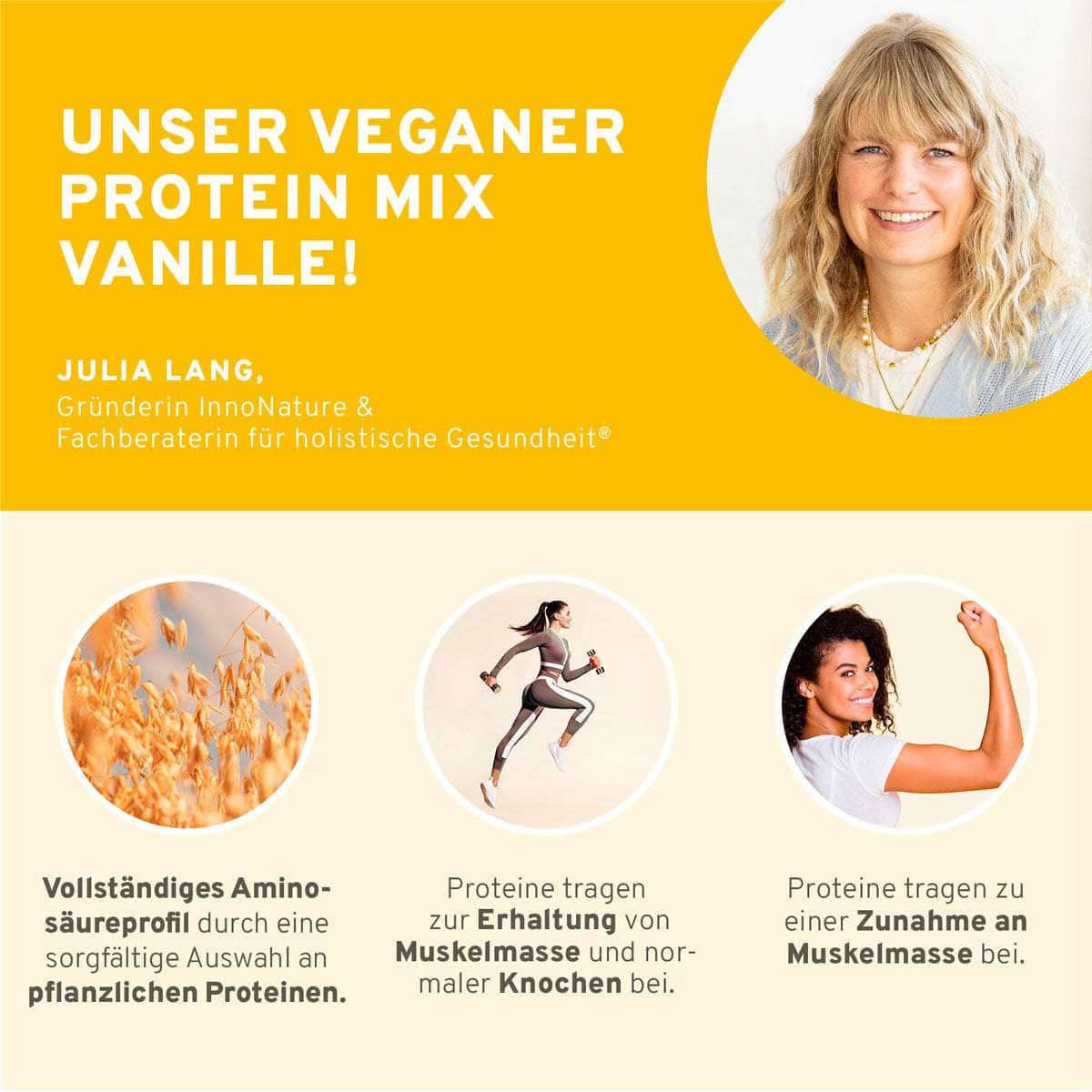 InnoNature Pulver Bio Veganer Protein Mix Superfood Shake: Vanille