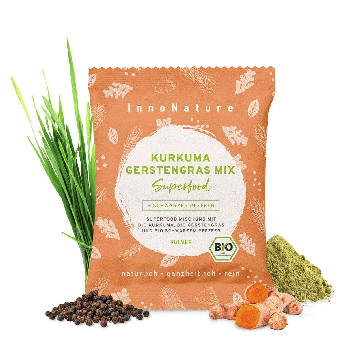 InnoNature Pulver Mini Bio Kurkuma Gerstengras Mix Pulver 30g Mini Bio Kurkuma Gerstengras Mix Pulver 30g