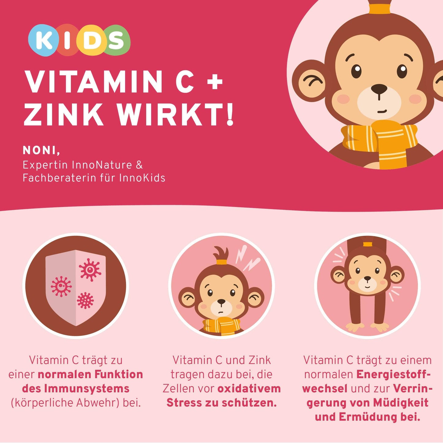 InnoNature Pulver Vitamin C + Zink Kids Pulver