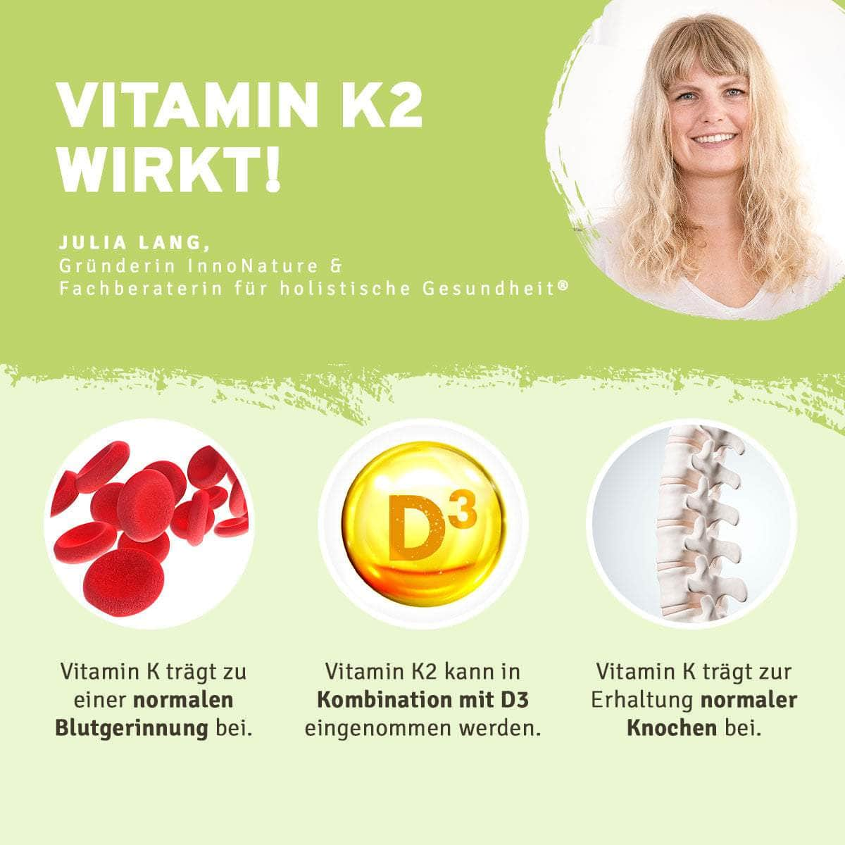 InnoNature Tropfen 1x Monatsvorrat (10ml) Vitamin K2 Tropfen: Menachinon MK-7 10 ml