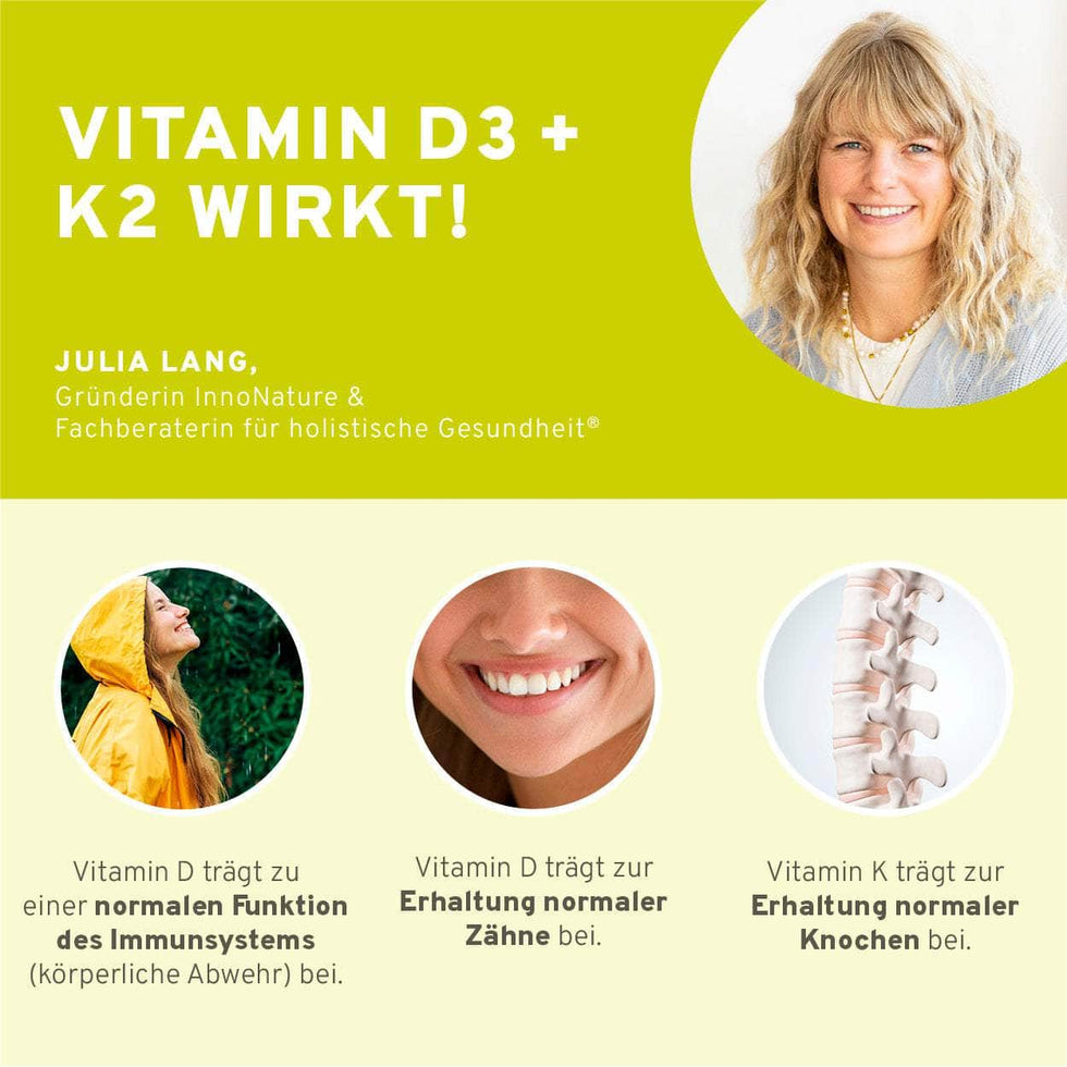 InnoNature Tropfen 1x30ml Vitamin D3 + K2 Tropfen Orange 30ml