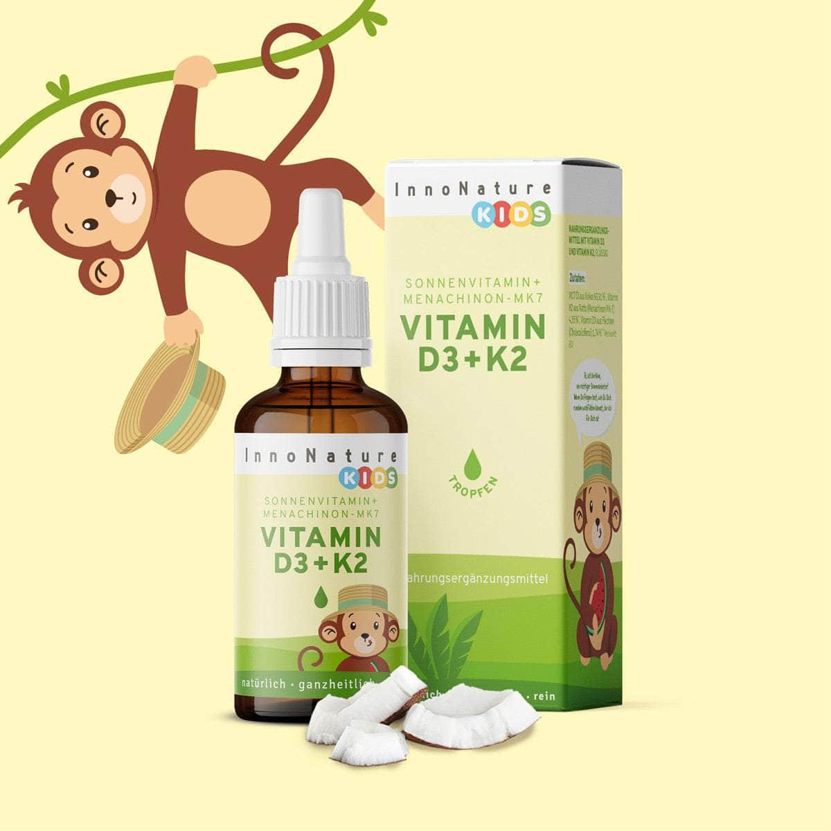 InnoNature Tropfen Vitamin D3 + K2 Kids Tropfen