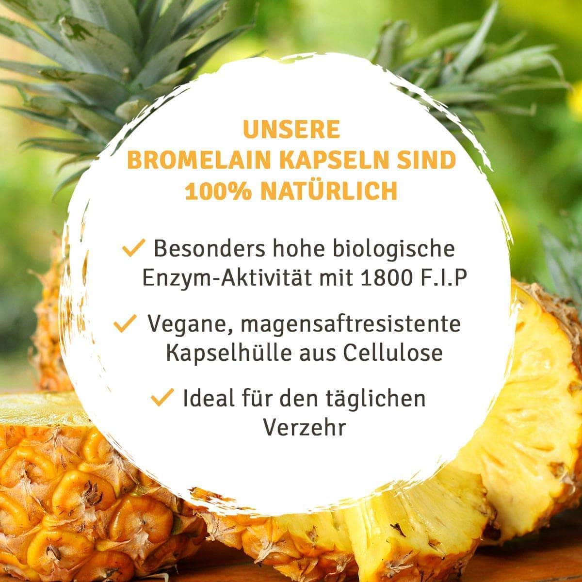 InnoNature Kapseln Bromelain Kapseln: Ananas Enzym