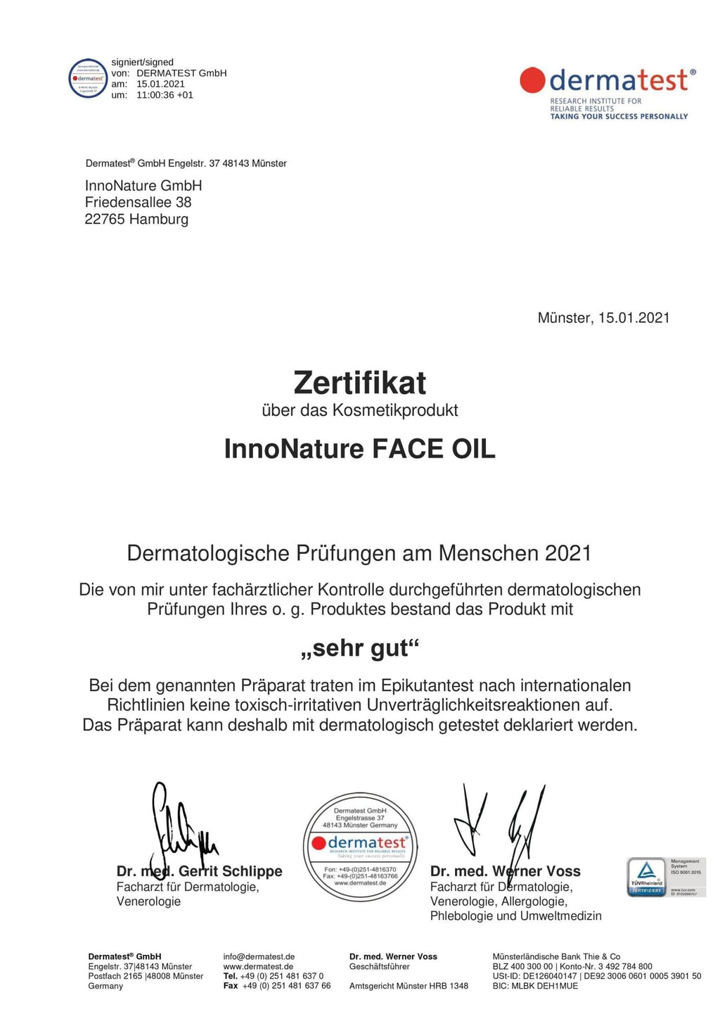 InnoNature Öl Bio Intensiv Face Oil